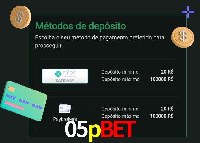 O cassino 05pbet oferece uma grande variedade de métodos de pagamento